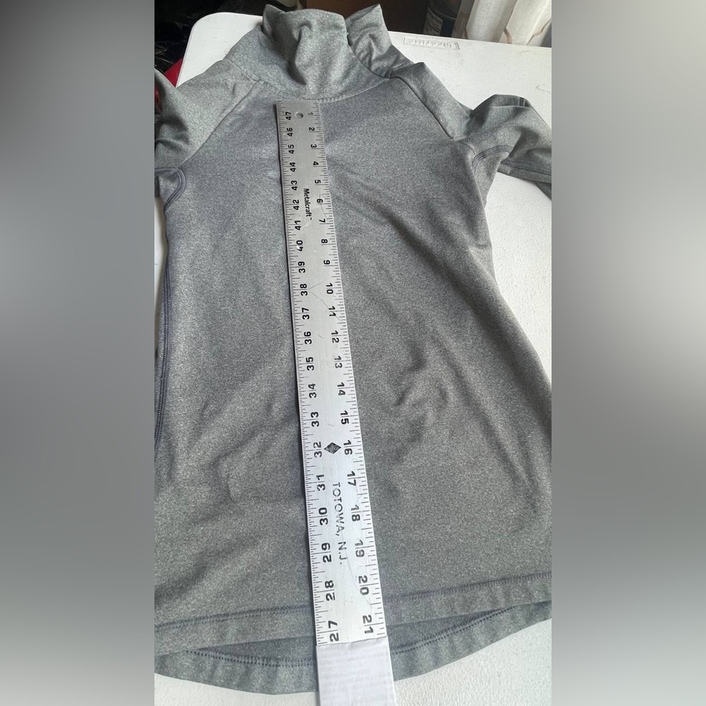 Nike Pro Running Jacket Womens Small Gray Dri Fit‎ Zippered Mock Neck Athleisure - Picture 9 of 9